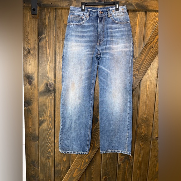 R13 ALICE SLIM STRAIGHT LEG JEANS IN AMBER BLUE - Picture 4 of 10